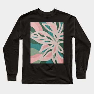 Abstract tropical leaves, Plant, Line art Long Sleeve T-Shirt